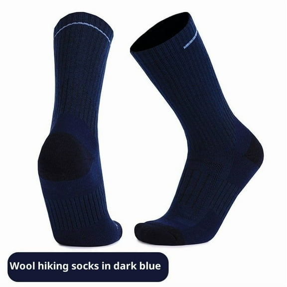 Mid-Calf Autumn Winter Merino Wool Socks, Men's Thickened Warm Outdoor Hiking Sports