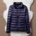 thumbnail image 1 of Autumn Winter Ultra-thin Portable Down Jacket  Women‘s White Duck Down Hood  Long Sleeved Warm Jacket  Parka Women‘s Outwear, 1 of 7
