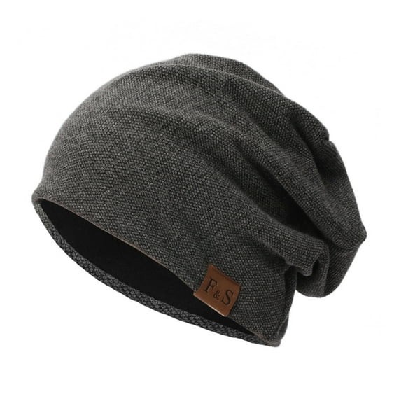 Autumn Winter Unisex Hat Solid Color Warm Relaxed Fit Hip Hop Plush Beanie Cap for Outdoor