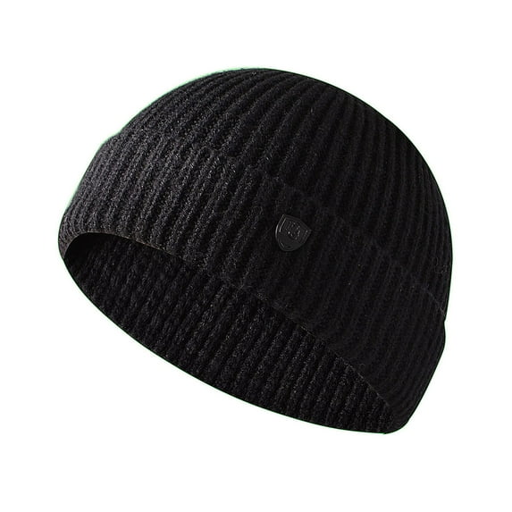 Autumn Winter Warm Knitted Hat Men Women Solid Color Ribbed Beanies Hat Outdoor Windproof Thick Hiking Cycling Hat