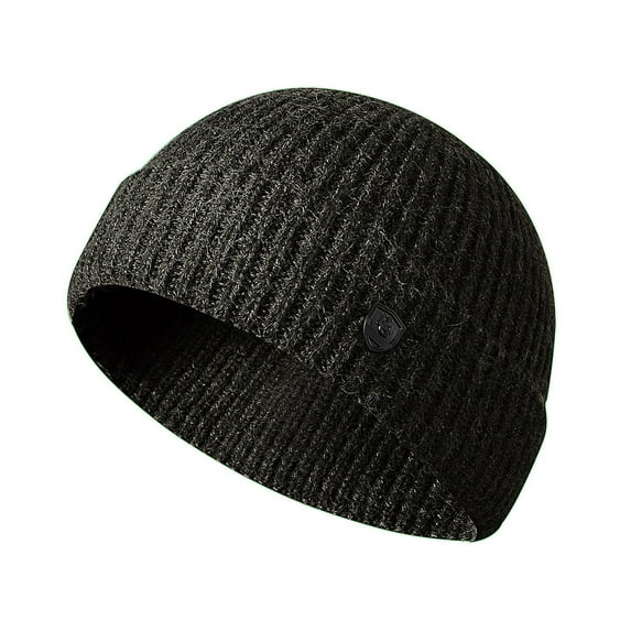 Autumn Winter Warm Knitted Hat Men Women Solid Color Ribbed Beanies Hat Outdoor Windproof Thick Hiking Cycling Hat