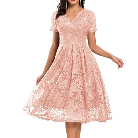 Autumn And Winter Wedding Party Dress Retro Slim Ladies Formal Dresses Lace Mesh Dress And Evening Dresses Womens Petite Dresses Formal Dresses for Wedding Guest Fall High Neck Evening Gowns for Women