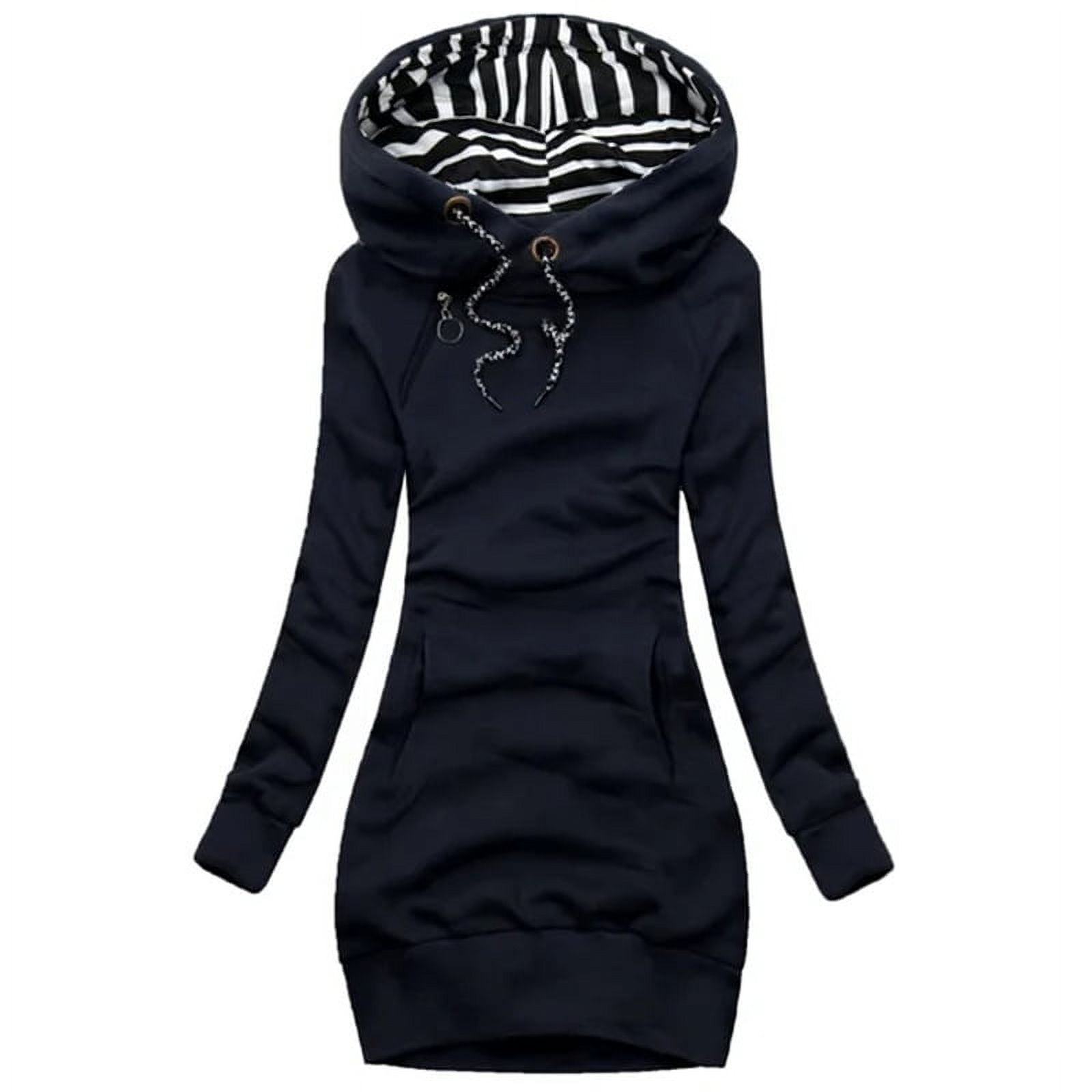 Autumn Winter Women Dresses Fashion Long Sleeve Hoodie Dress Casual