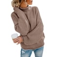 thumbnail image 1 of Autumn Winter Women Fashion Turtle Neck Cable Sweater Chunky Knit Jumper Pullover, 1 of 4