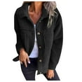 thumbnail image 1 of Autumn Winter Women's Teddy Jacket Fashion Lapel Collar Cozy Warm Outerwear Coat, 1 of 7