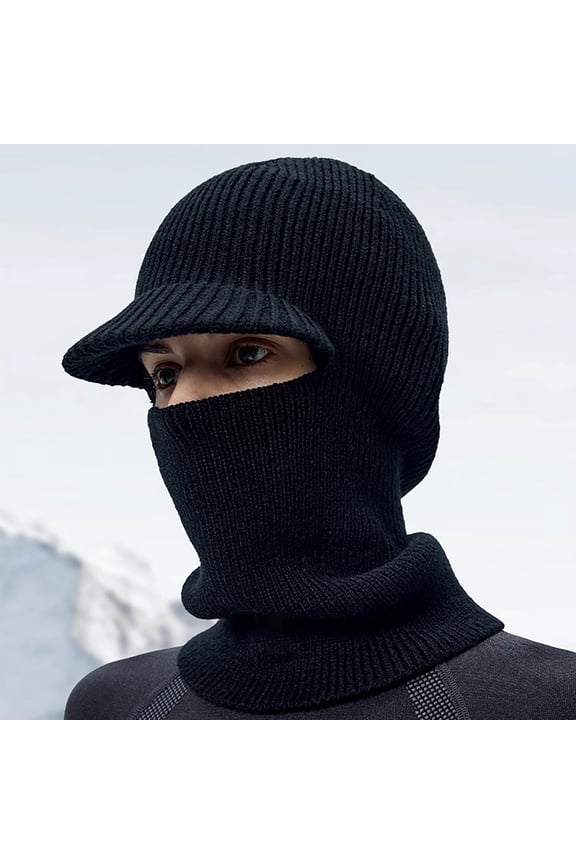 Autumn And Winter Woolen Hat Cycling Windproof Warm Cold Hat Ear Head Cover Cap Warm Solid Color Over The Head Hat Ear Hats for Women Men's Trapper Winter Hat Thermal Hats for Men Face Cap Coon Skin