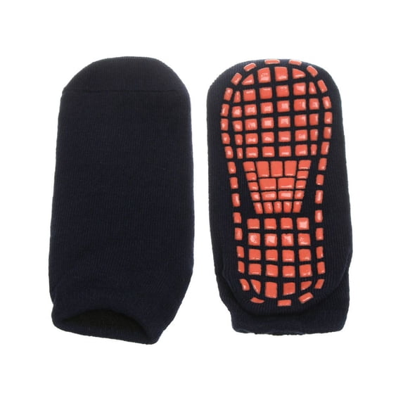 Autumn/Winter Yoga Plus Velvet Foot Dispensing Cotton Thicken Anti-slip Rubber Glue Point Early Education Socks Floor Socks NAVY L