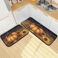 thumbnail image 1 of Autumn Witch Pumpkin Kitchen Rugs 2 Pieces, Harvest Season Floor Mat Room Area Rug Washable Carpet Perfect for Living Room Bedroom Entryway Carpet Runner, 1 of 7