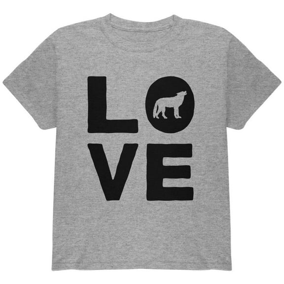 Autumn Wolf Love Toddler T Shirt Heather 3T