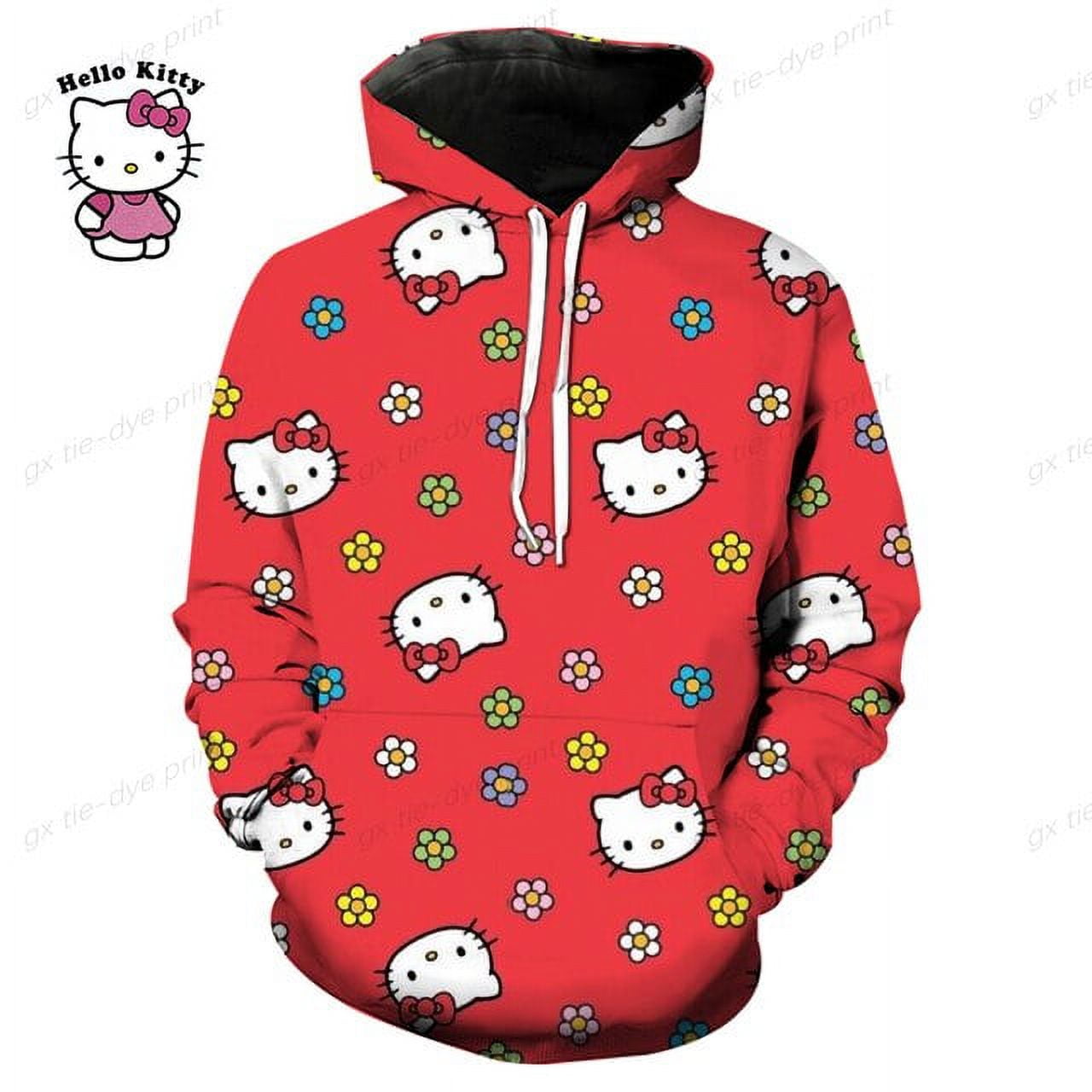Red hello kitty hoodie hot sale