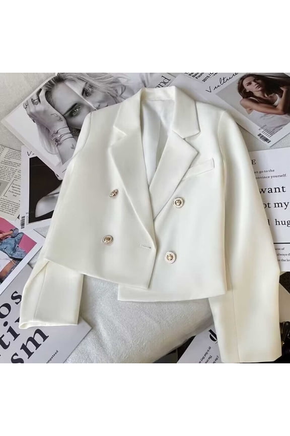 Autumn Women's Short Jacket Casual Versatile Suit Coat Fashionable Soft Suiting Top down Coat Petite Power Jacket Womens Winter Coats Long Length with Hood Woman S down Coat Womens Double Coat Woman's