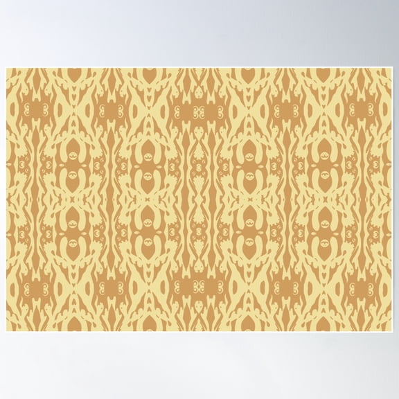 Autumn Yellow Happy Dog Face Pattern Poster Wall Art, Modern Wall Decor For Living Room Bedroom, 8x12 UNFRAMED