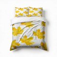 thumbnail image 1 of Autumn Yellow Leaves Maple Leaf Bedding Set 3 Pcs Soft Microfiber Quilt Cover For Bedroom Decor, Comforter Cover With 2 Pillowcase, 1 of 5