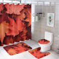 Autumn Yellow Maple Leaves Shower Curtain Set Home Sweet Home Bathroom