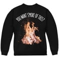 thumbnail image 1 of Autumn You Want S'more of This Bonfire Pun Youth Sweatshirt Black YSM, 1 of 1