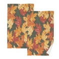 thumbnail image 1 of Autumn and Maple Leaves Set of 2 Pure Cotton Towels, 16'' x 28'', Highly Absorbent and Soft, 1 of 8