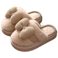 thumbnail image 1 of Autumn and Winter Cotton Slippers Girl Heart Home Shoes Thick Non-slip Plush Warm Cotton Slippers - 38-39, 1 of 7
