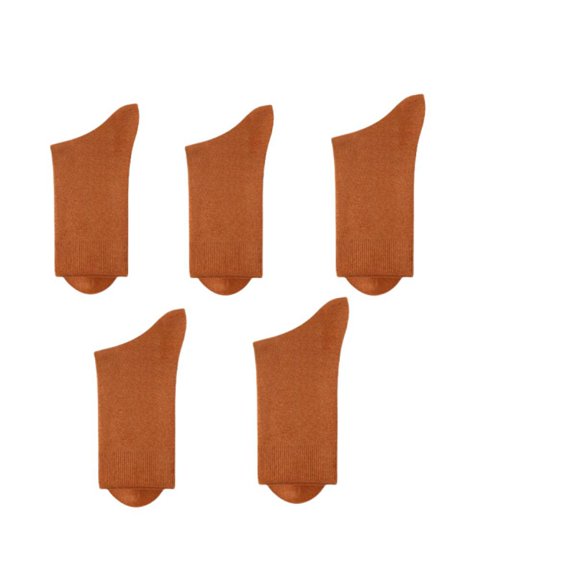 Autumn and Winter Mid-Calf Non-Pilling Socks Women's Cotton Socks Solid Color 5 Pairs Women's Socks