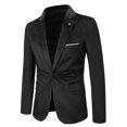 Autumn and Winter New Men Business Casual Suit Jacket Black / Green