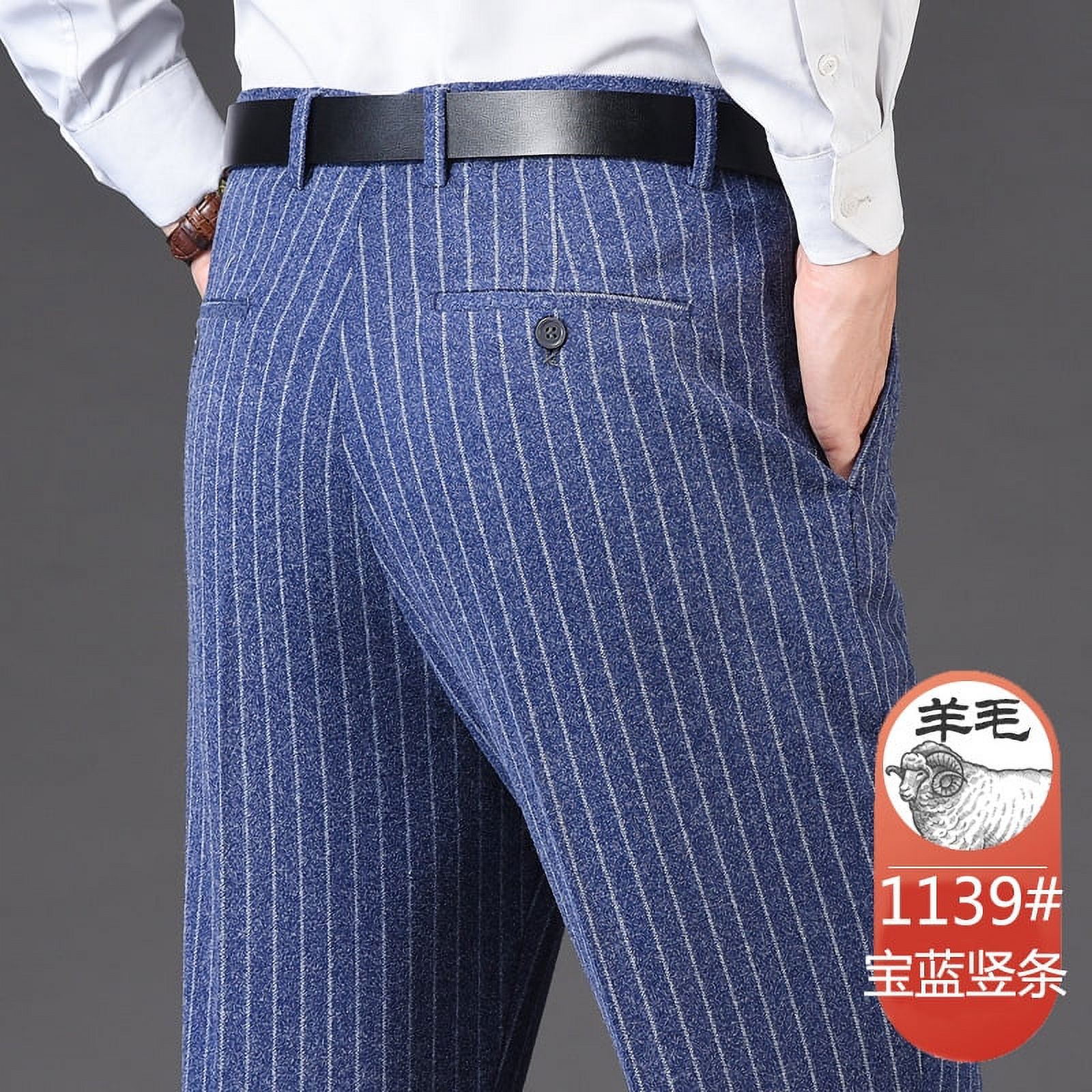 Autumn and Winter Thick Pants Men‘s Middleaged and Elderly Business