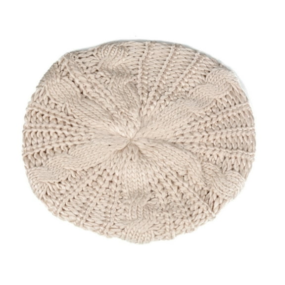 Autumn and Winter Twist Ball Knitted Hat Ladies Wool Beret Hat