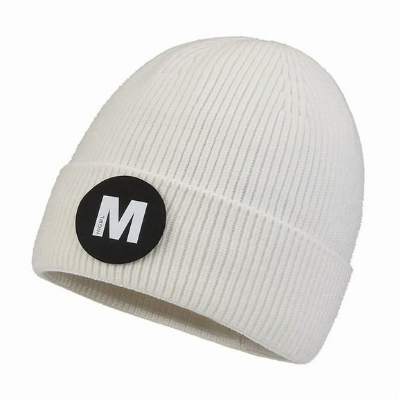 Autumn and Winter Unisex Soft Brimless Beanie Thick Knitted Elastic Windproof Ear Protection Warm Hat Accessory