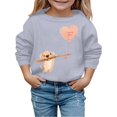 thumbnail image 1 of Huowey Autumn and Winter Valentine's Day Fashionable Cute Puppy Print Children's Hooded Sweatshirt, 1 of 4