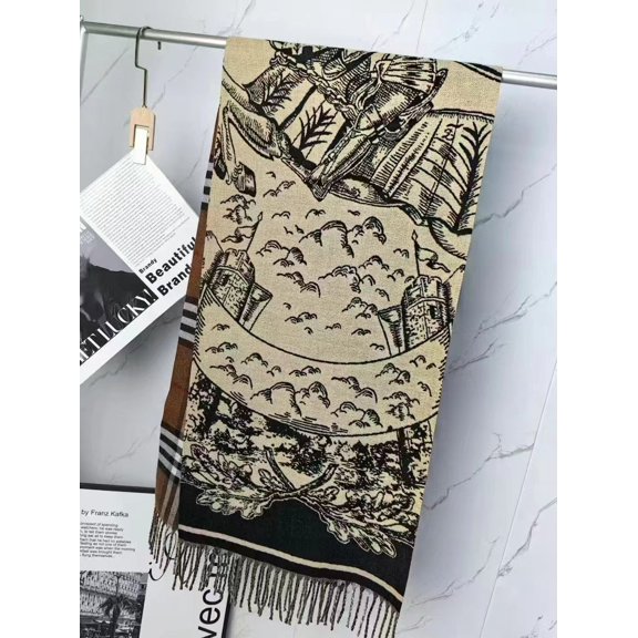 Autumn and Winter Warm Thick Versatile Shawl Long Tassel Women's Scarf Large Shawl