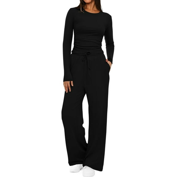 Autumn and Winter Women'S Suit Long-Sleeved Solid Color Casual Suit Leisure