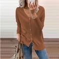 thumbnail image 1 of Autumn and winter knitted cardigan women's loose top with sweater collar sweater jacket for womenLight Brown Size M, 1 of 5