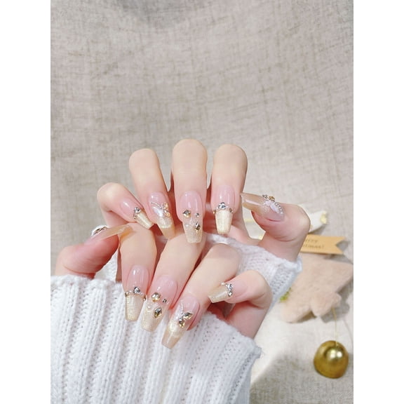 Autumn and winter new handmade armor light luxury Xiaohongshu popular nail art wholesale French butterfly cat eye premium
