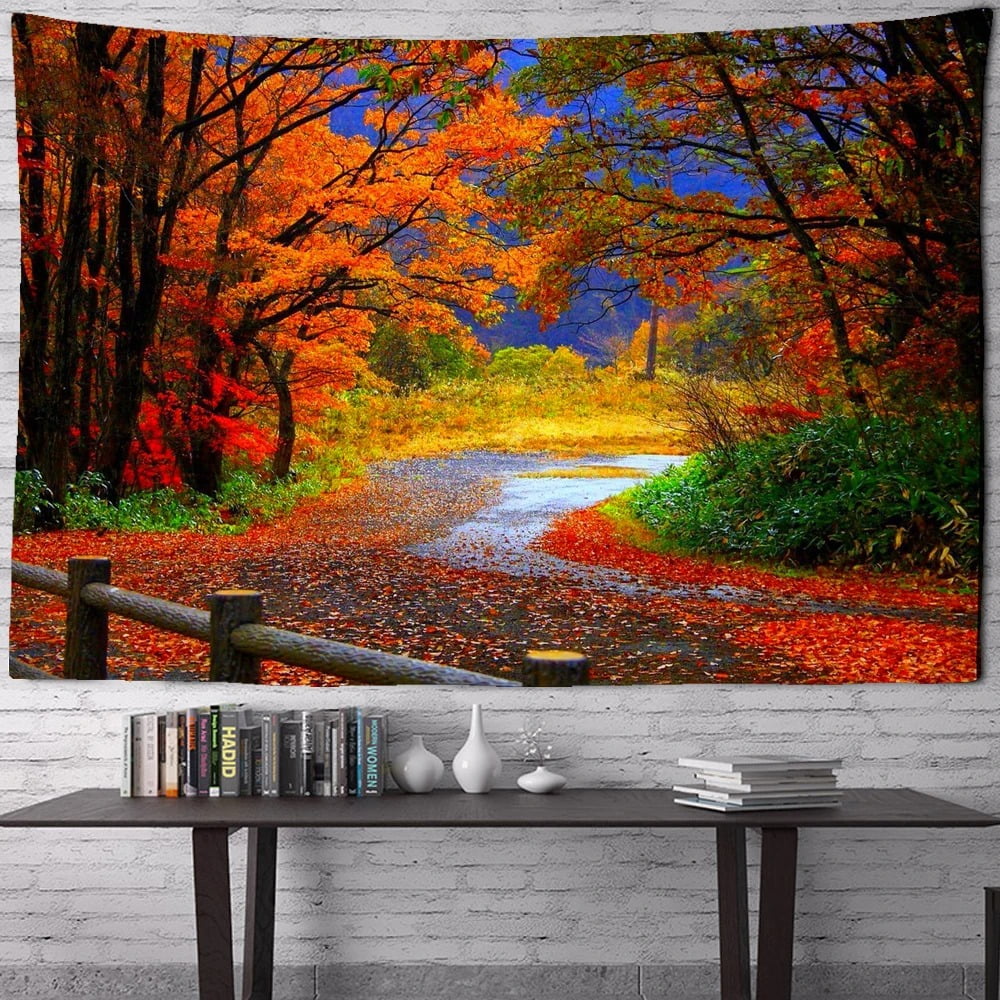 Autumn forest pattern tapestry bedroom wall hanging cloth mandala home