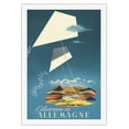 thumbnail image 1 of Autumn in Germany (L'Automne en Allemagne) - Europe - Vintage Travel Poster by Eckart c.1958 - Fine Art Rolled Canvas Print 27in x 40in, 1 of 4