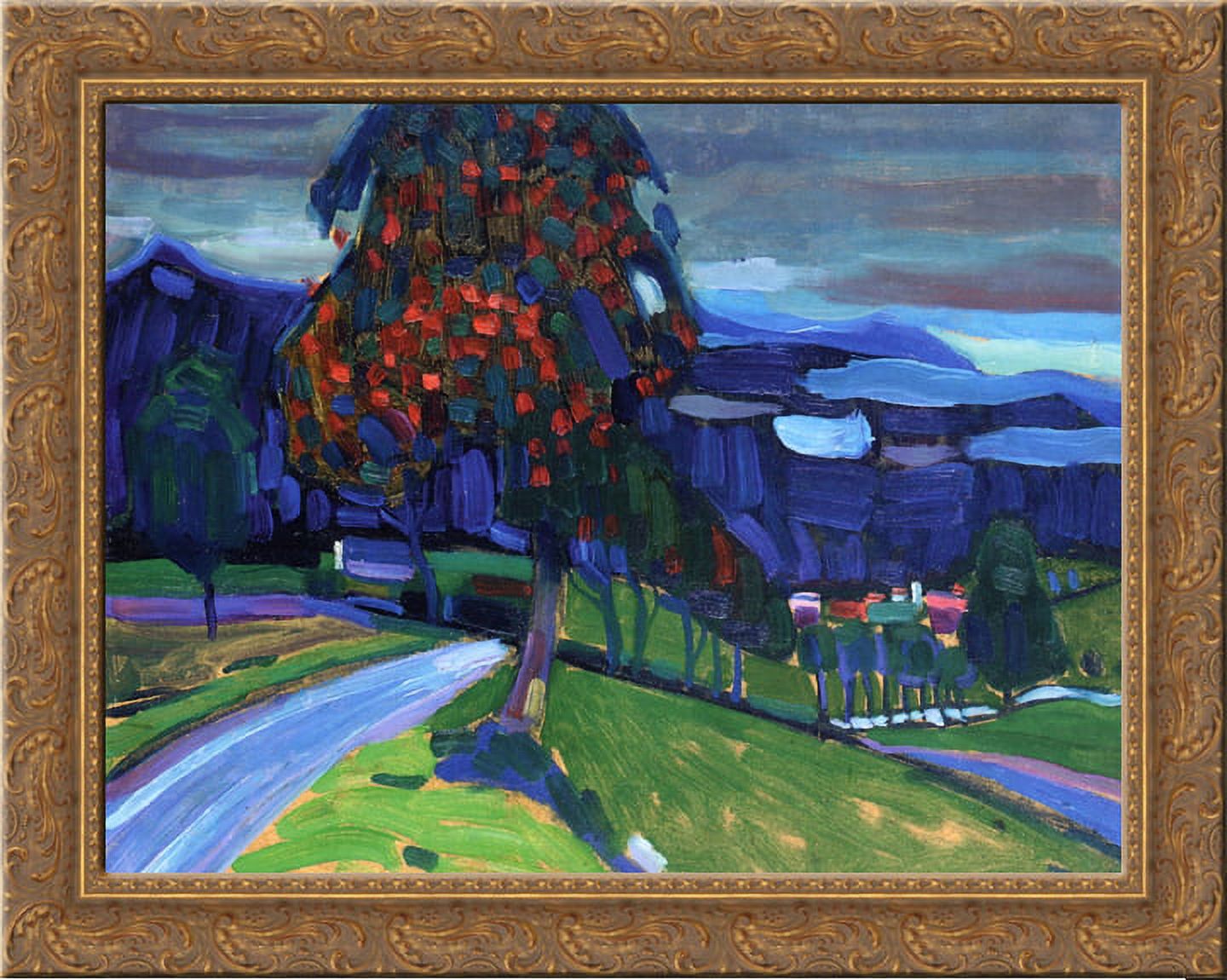Autumn in Murnau 24x20 Gold Ornate Wood Framed Canvas Art by Wassily ...