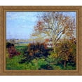 thumbnail image 1 of Autumn morning at Eragny 34x28 Large Gold Ornate Wood Framed Canvas Art by Camille Pissarro, 1 of 2