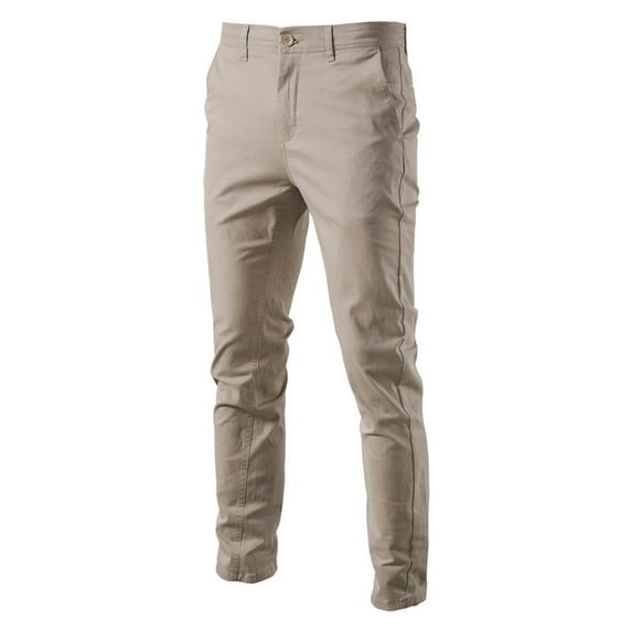 Autumn new men's casual pants men's youth versatile thickened cotton trousers-khaki-33