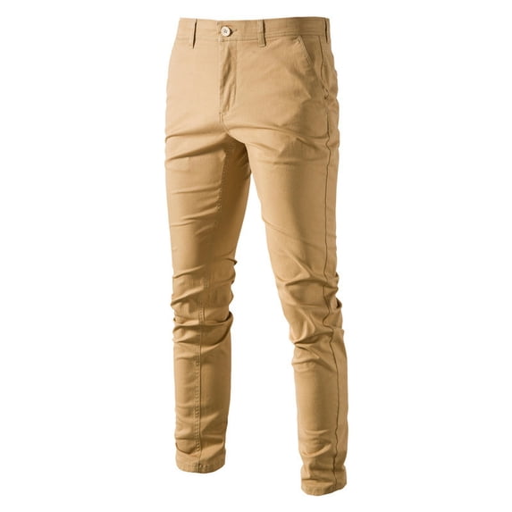 Autumn new men's casual pants men's youth versatile thickened cotton trousers-yellow-38