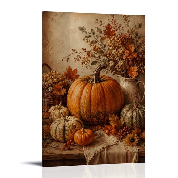 Autumn's Abundance Poster Wall Art Canvas Aesthetic Decorative Painting for Living Room Bed Room