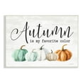 thumbnail image 1 of Autumn's My Favourite Colour Phrase Green Orange Pumpkins 15 in x 10 in Framed Painting Art Print, by Stupell Home Décor, 1 of 5