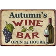 thumbnail image 1 of Autumn's Rustic Wine Bar Sign Wall Décor Kitchen Gift 8 x 12 Matte Finish Metal 108120056391, 1 of 1