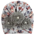 thumbnail image 1 of Autumn soft and cute newborn baby hospital hat flower pearl design girl hat baby hat turban elastic hat, 1 of 3
