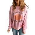 thumbnail image 1 of Autumn-themed Sweatshirt with Pumpkin Pattern - Pink | [ZhiHiMeRi] | (US 12-14)L, 1 of 6