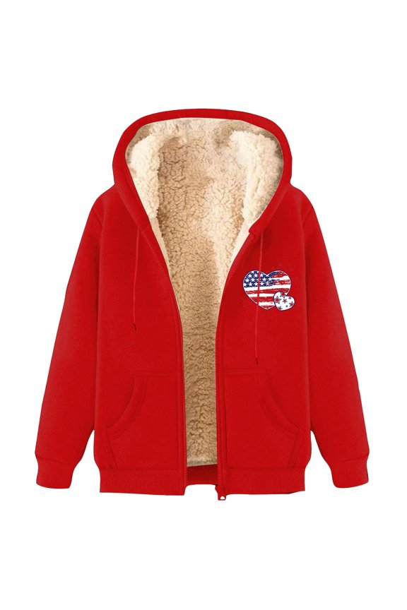 Autumn/winter Lamb Coat Plus Thick Hooded Cardigan Plus Size Coat