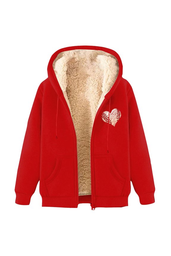 Autumn/winter Lamb Coat Plus Thick Hooded Cardigan Plus Size Coat