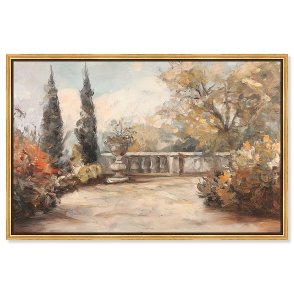 Autumnal Arbor Canvas Classic Landscape by Art Remedy, Gold Frame, 54 x 36