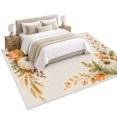 Autumnal Area Rug 6'x9', Orange Green Pumpkins Maple Leaf Wheat Farm ...
