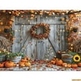 thumbnail image 1 of Autumnal Pumpkins Farm Photography Backdrops Props Hallowe Fall Field Maple Leaf Scarecrow Fce Photo Studio Background FM-01, 1 of 5