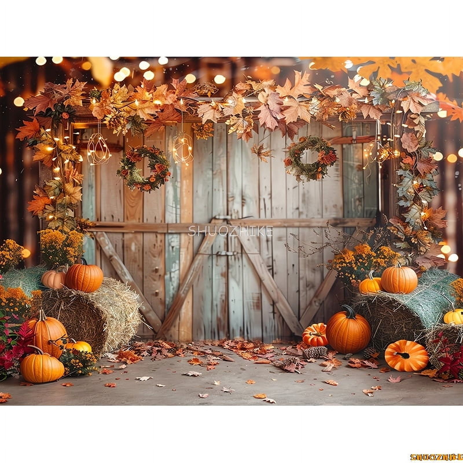 Autumnal Pumpkins Farm Photography Backdrops Props Hallowe Fall Field ...