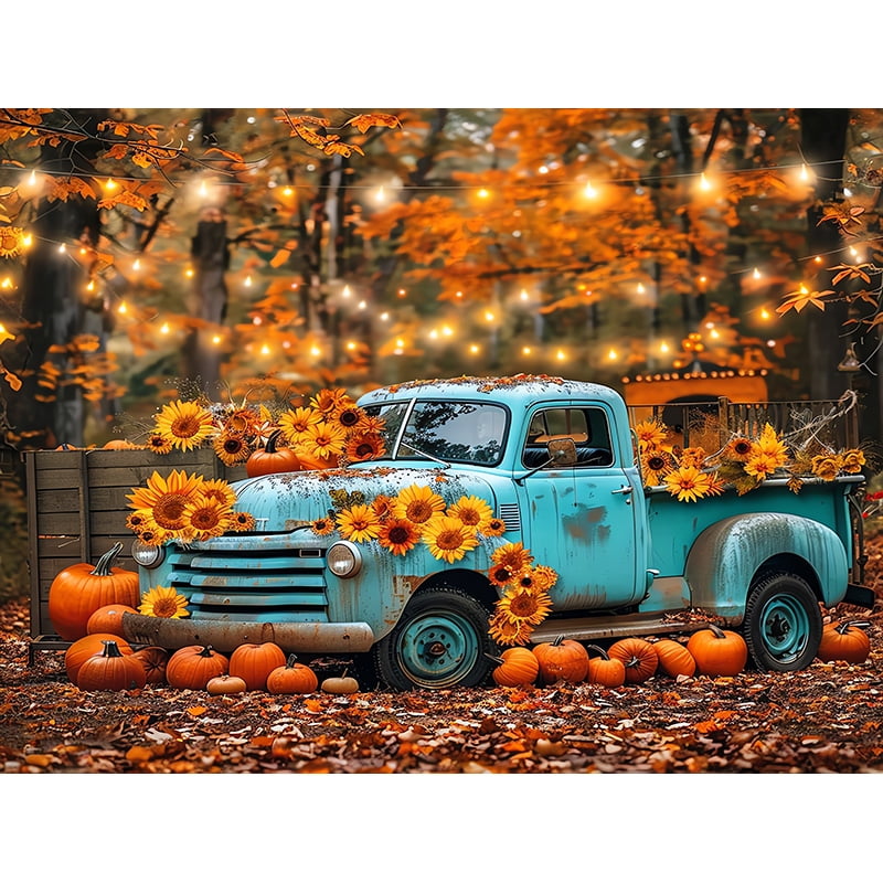 Autumnal Pumpkins Farm Photography Backdrops Props Halloween Fall Field ...