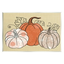 Autumnal Pumpkins Sunflower Pattern Holiday Graphic Art Unframed Art Print Wall Art